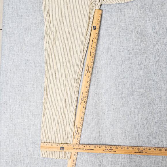 OCTOBRE Editions Seersucker Shane Trouser Pant beige stripe sz XL - Picture 9 of 12